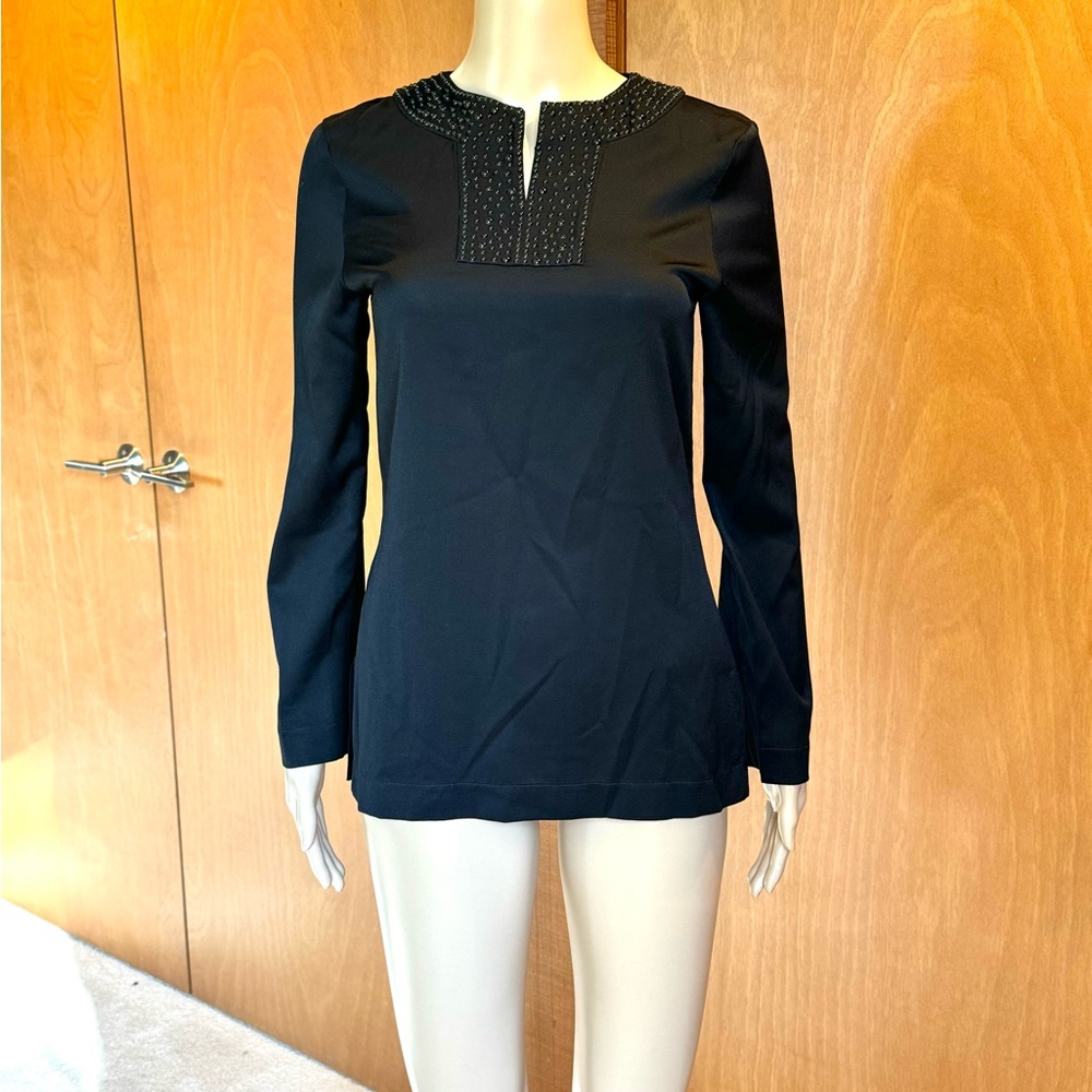 St John black embellished top